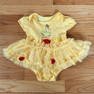 Disney Parks Belle Beauty and the Beast Onesie Ruffle 6 Month